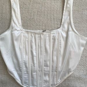 White missguided corset top